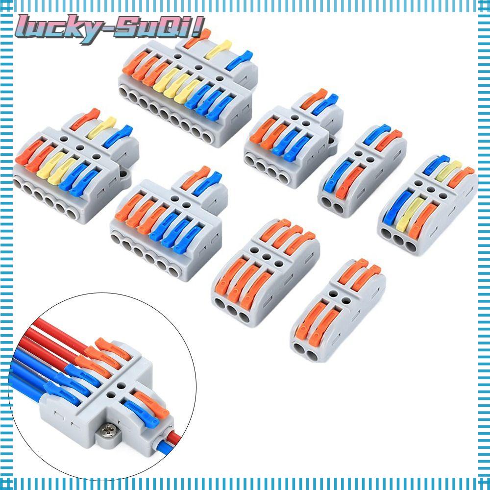 LUCKY-SUQI Wire Connector, Mini Universal Compact Quick Terminal Block ...