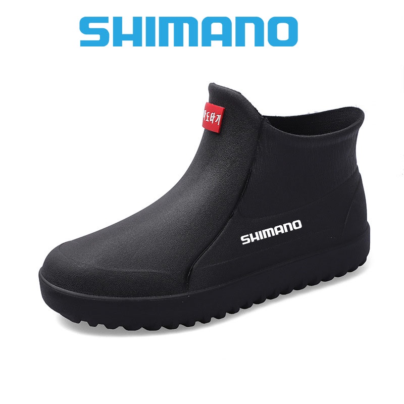 Shimano Fishing Shoes Men's Outdoor Waterproof Non-slip Hiking Shoes Shaxi Fishing  Rain Boots Garden Work Shoes