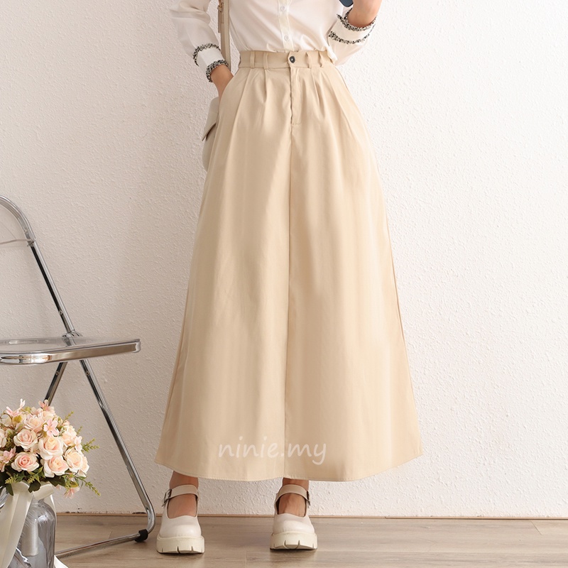 Fashion (Khaki)Lucyever Korean Fashion Wide Leg Pants Women 2023