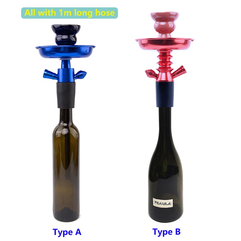 Aluminium Water Smoking Pipe Hookah Stem Kit Metal Hookha Flavor Set