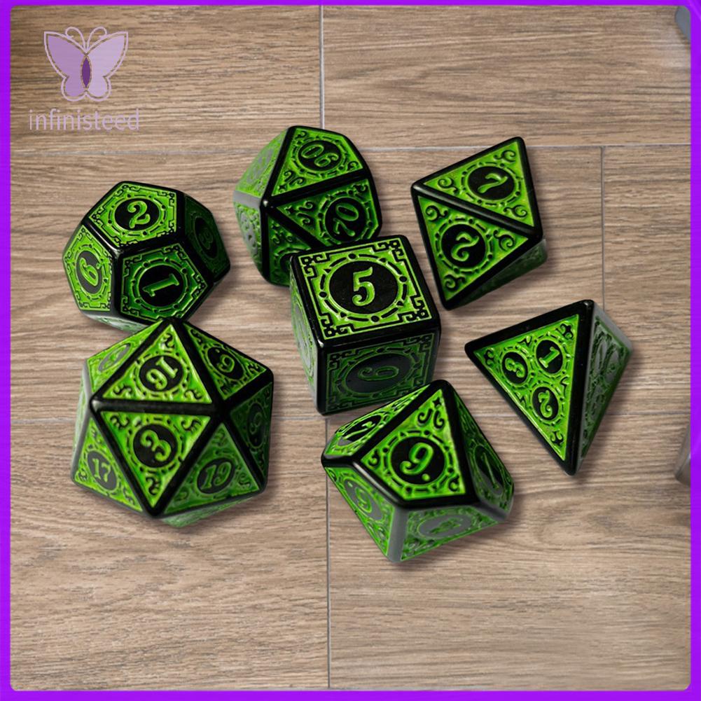 7Pcs/Set MultiSided 7Die Dice Table Game Dice for TRPG DND Role
