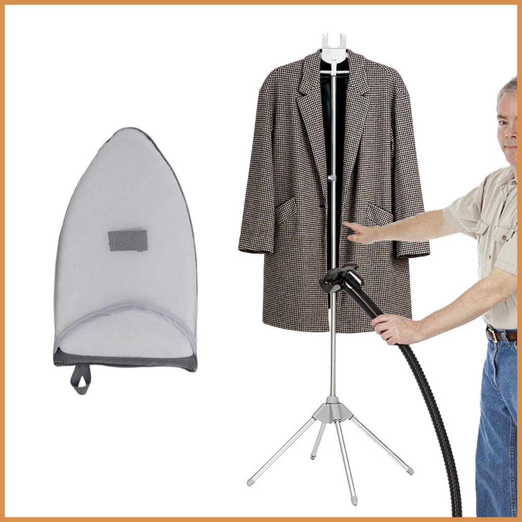 Standing Steamer Coat Hanger Folding Clothes Drying Rack Fabric Steamer