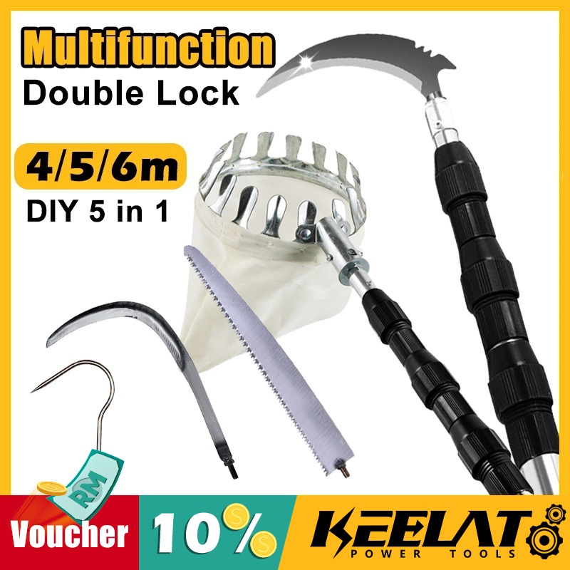 KEELAT 4/5/6 Meter High Branch Shears Pengait Buah Moden Terlaris Fruit ...