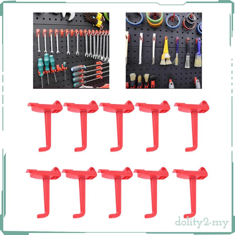 [DolitycbMY] 10x Pegboard Hooks Sockets Wrench Holders Rack Fittings Metric Wrenches Bracket Peg
