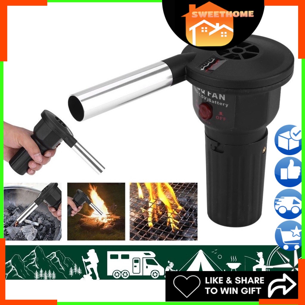 Fire Air Blower Portable Electric BBQ Fan Charcoal Cooking Burn