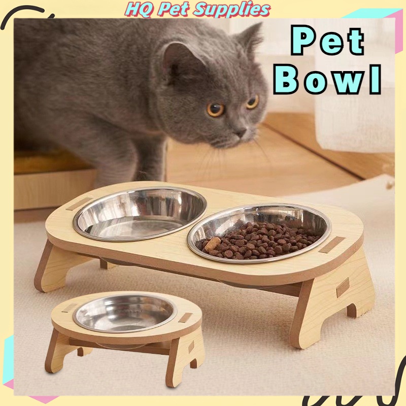 Cat Food And Water Bowl Set 4-Pack Stainless Steel Pet Bowls With