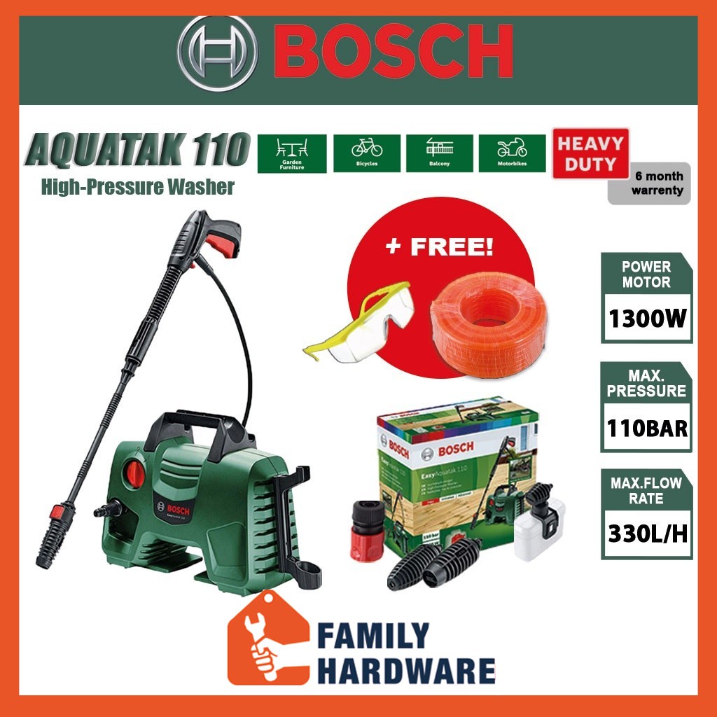 Bosch Easy Aquatak 110 High Pressure Washer Easyaquatak 110 Aqt33 11 06008a7fl0 Waterjet Water 9730