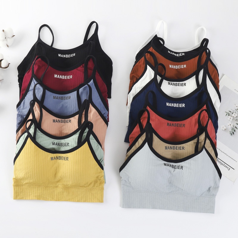 3SETS Ladies Sexy Openwork French Bra Briefs Suit, Comfortable And Wireless, Letter Printed Sling Tube Top Beautiful Back, Chest Pad Wrapped, Sports Bra Suit.