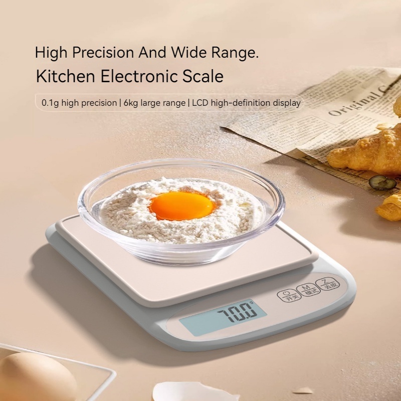 Digital Scale LCD balance Kitchen Scale Electronic Weighing Scales Parcel  Food Weights Balance for Kitchen with Bowl(5000gx1g)