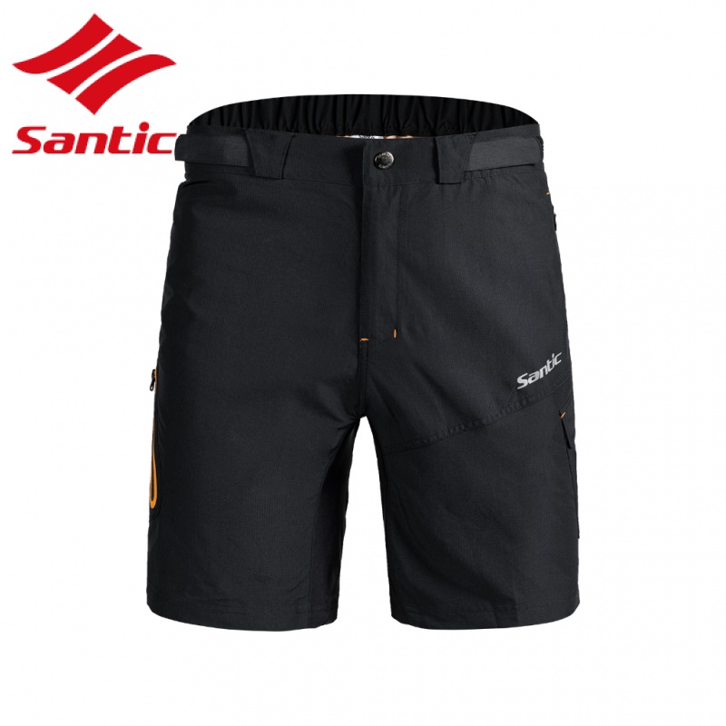 Santic Men's Mountain Bike Shorts Loose Fit MTB Shorts Zipper
