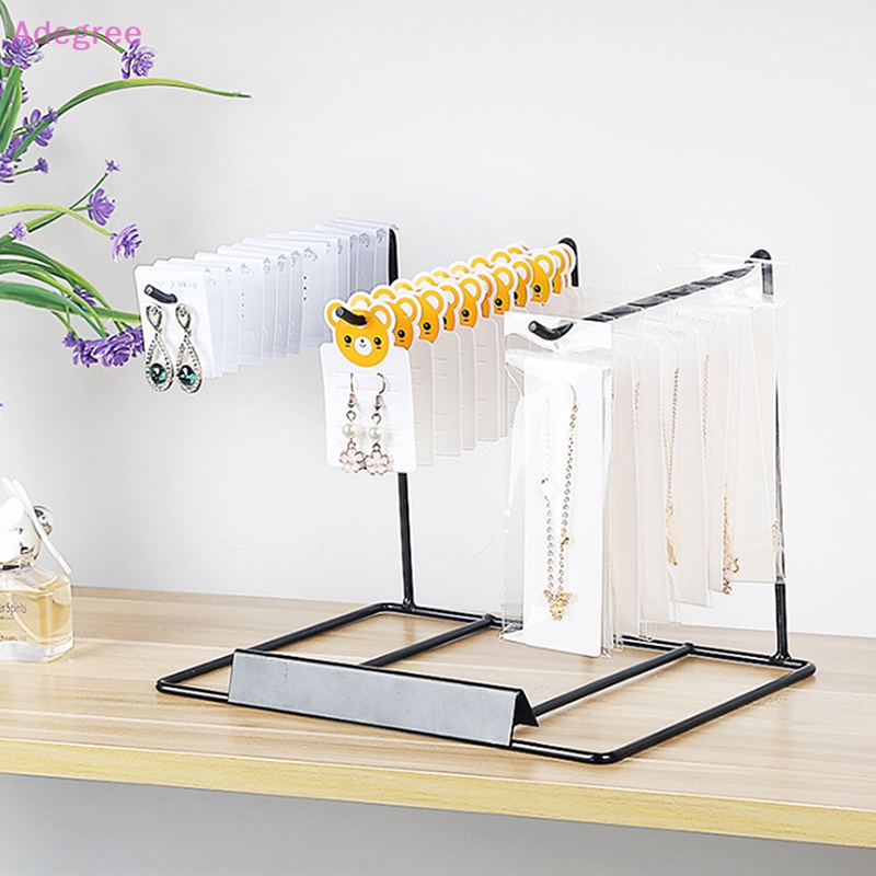Adegree Iron Jewelry Display Rack Household Desktop Decoration Earrings ...