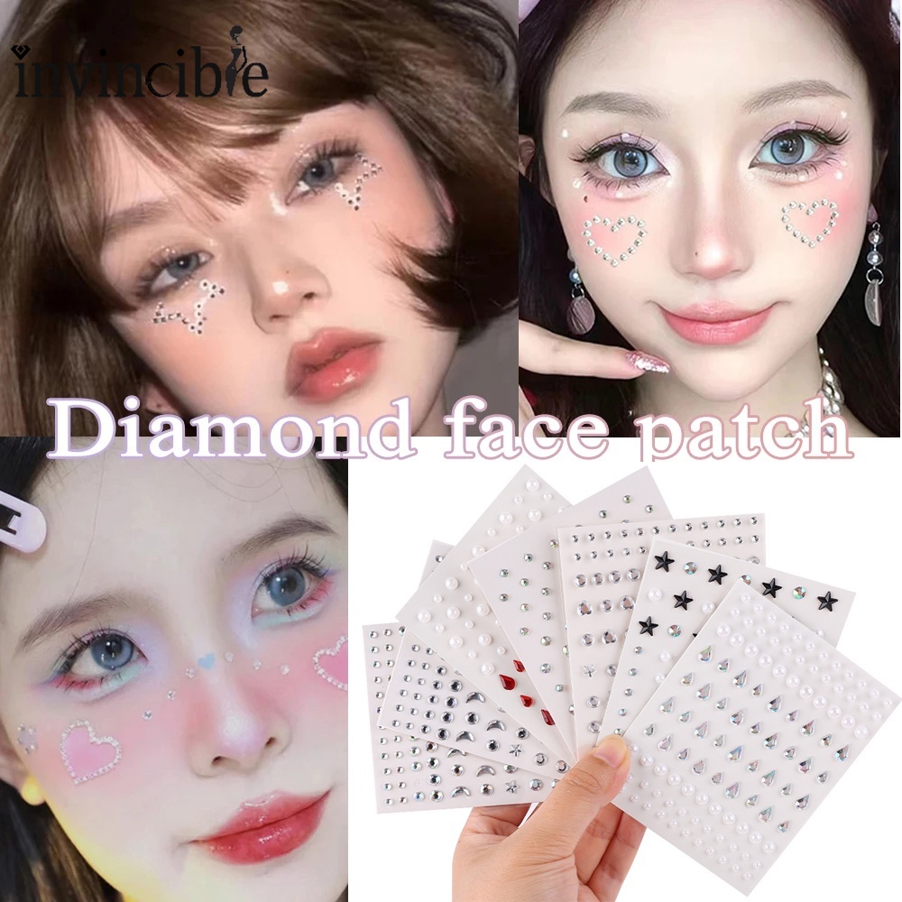 Face Rhinestone Sticker Sparkling Diamond Tear Diamond StickerEye ...