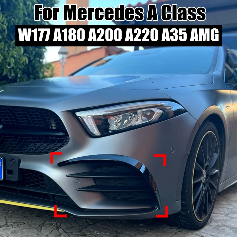 Car Front Canards Apron Bumper Splitter Spoiler For Mercedes Benz W