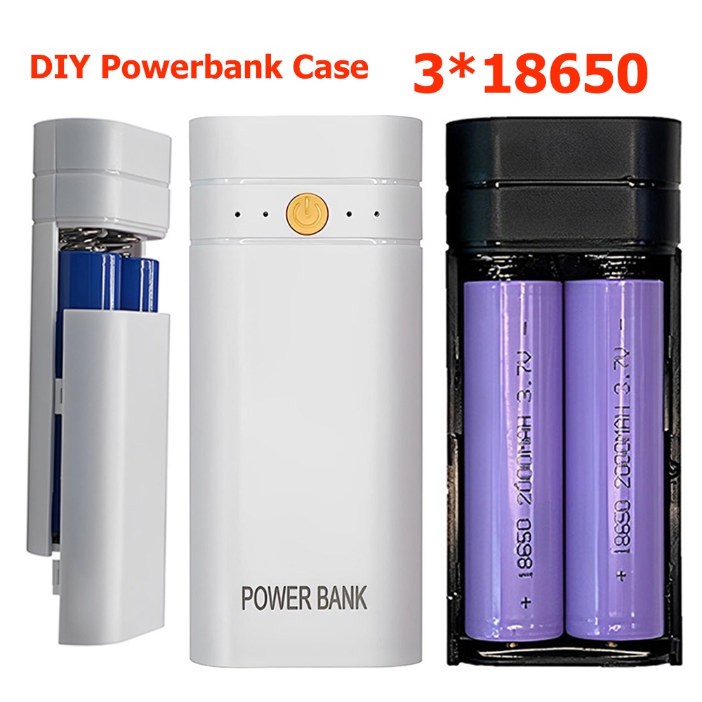 Portable Power Bank Kit DIY 2x18650 DIY Fast Charging Power Bank Shell
