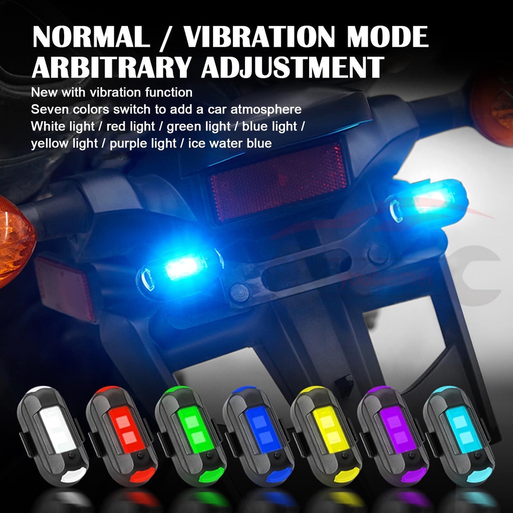 Universal 7 Colors Drone Strobe Light USB LED Anti-Collision Bike Tail Model Aircraft Night ...
