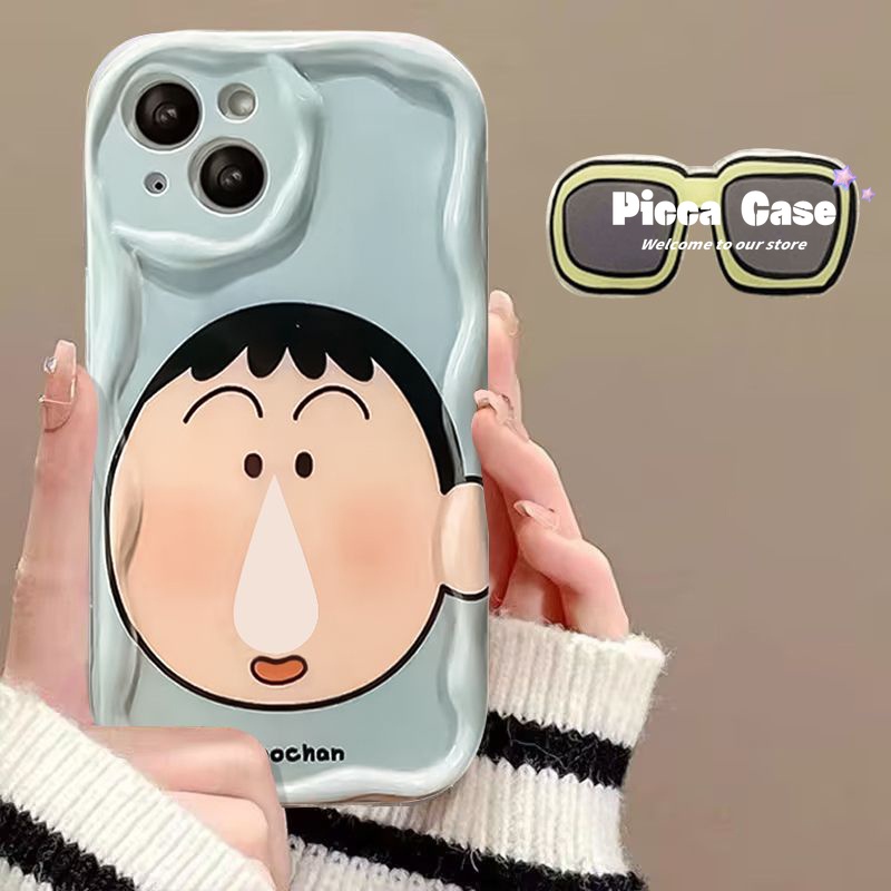 Runny Nose Crayon Shin-chan Phone Case Compatible for IPhone 15 12