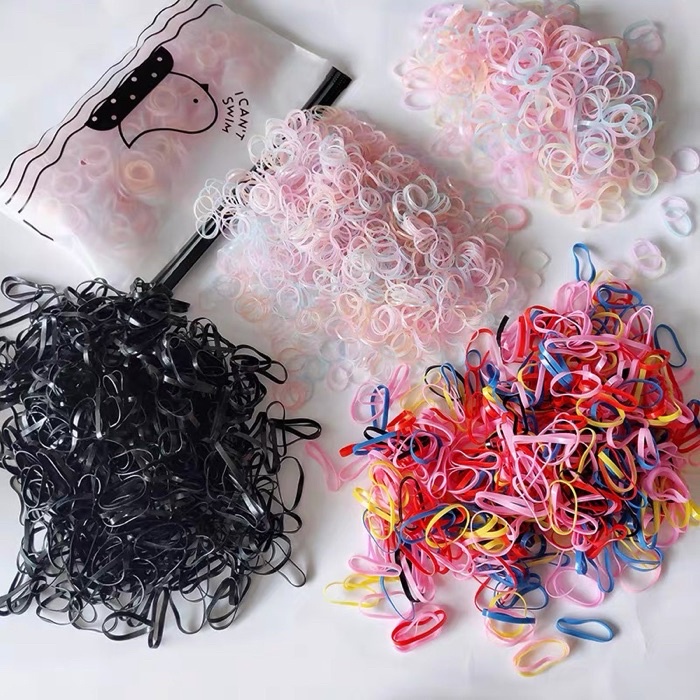 AIDA Small Hair Rubber Band Tie School Ponytail Elastic Thick ...