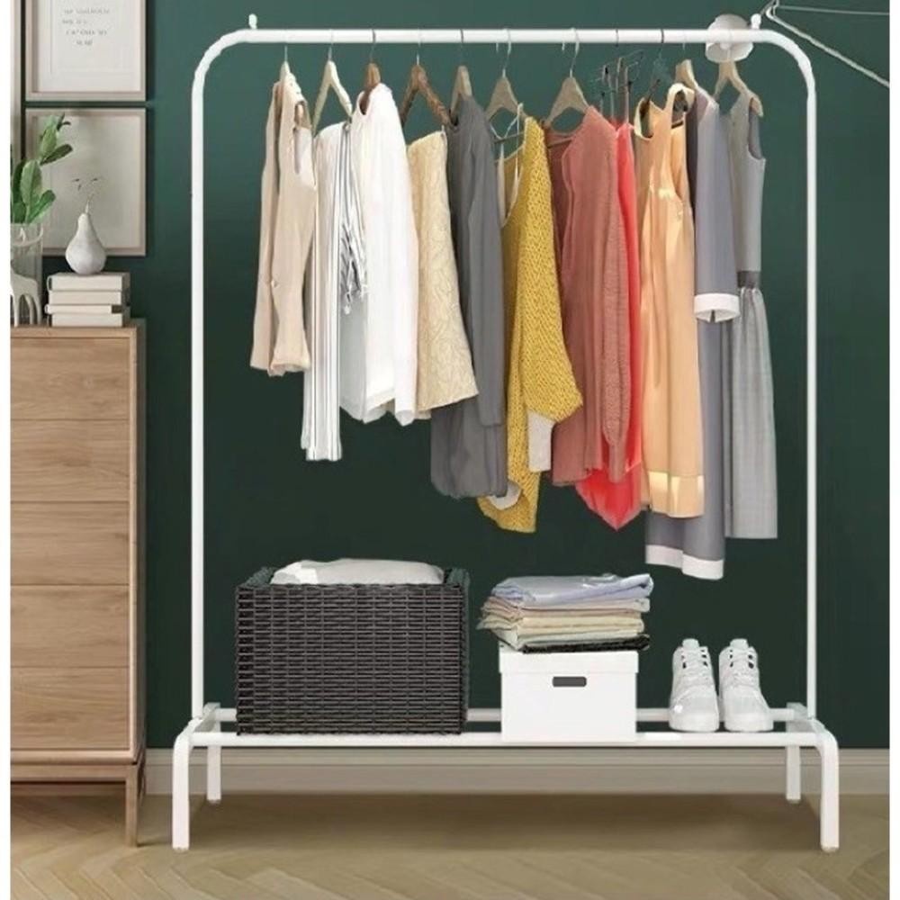 Clothes Wardrobe Rack Single Pole Strong Structure Laundry Organizer ...