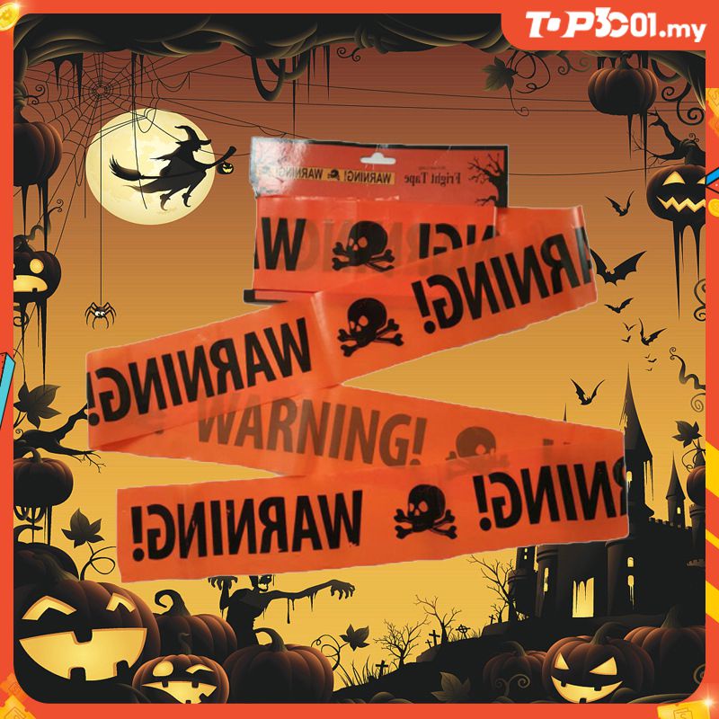 Halloween Decorations Yellow Caution Warning Tape Halloween Fright Tape