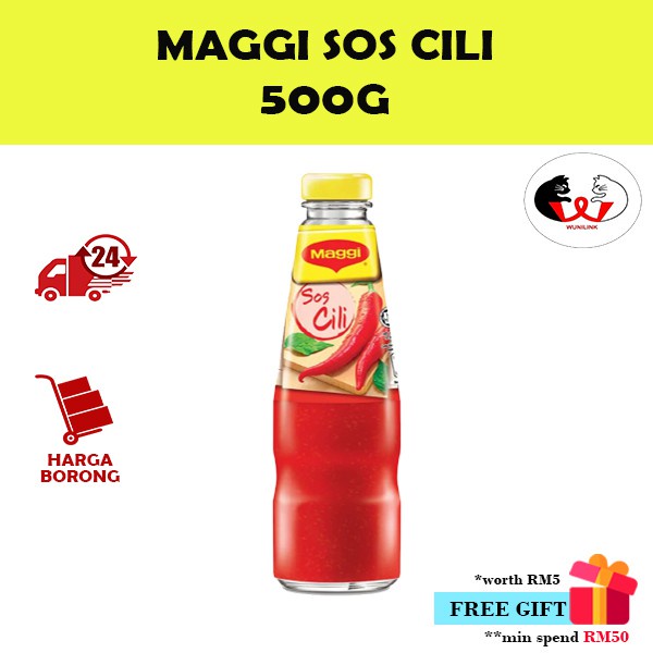 Maggi Chilli Sauce 500g Maggi Sos Cili 500g Sos Cili Cap Maggi