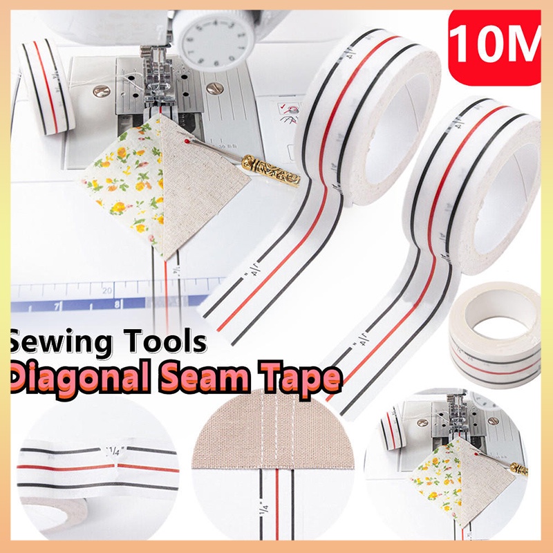 10M Diagonal Sewing Positioning Printed Washi Tape Seam Tapes Sewing