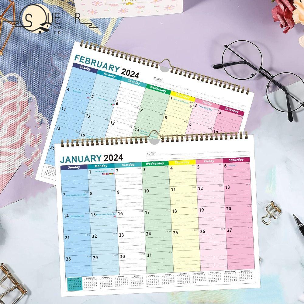 SUEREN English Wall Calendar, January 2024 June 2025 18 Months Wall