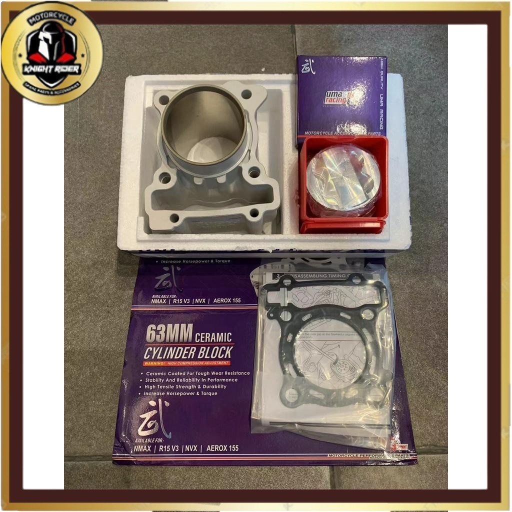 UMA RACING YAMAHA XPRO CYLINDER KIT Y15ZR LC135 FZ150 62MM 65MM / BLOCK