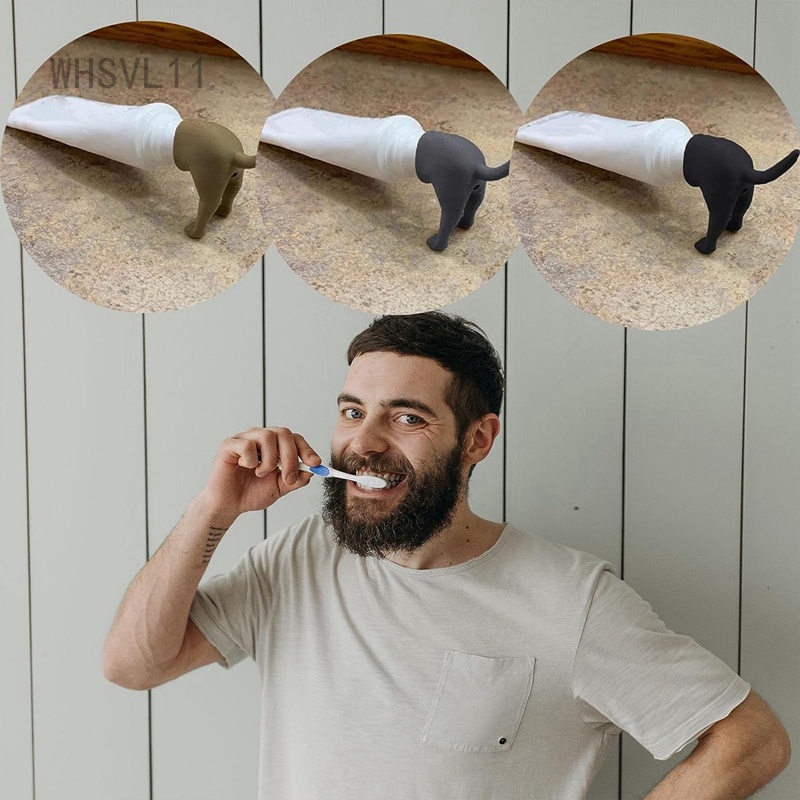 Pooping Dog Butt Toothpaste Topper, Self Closing Toothpaste Caps