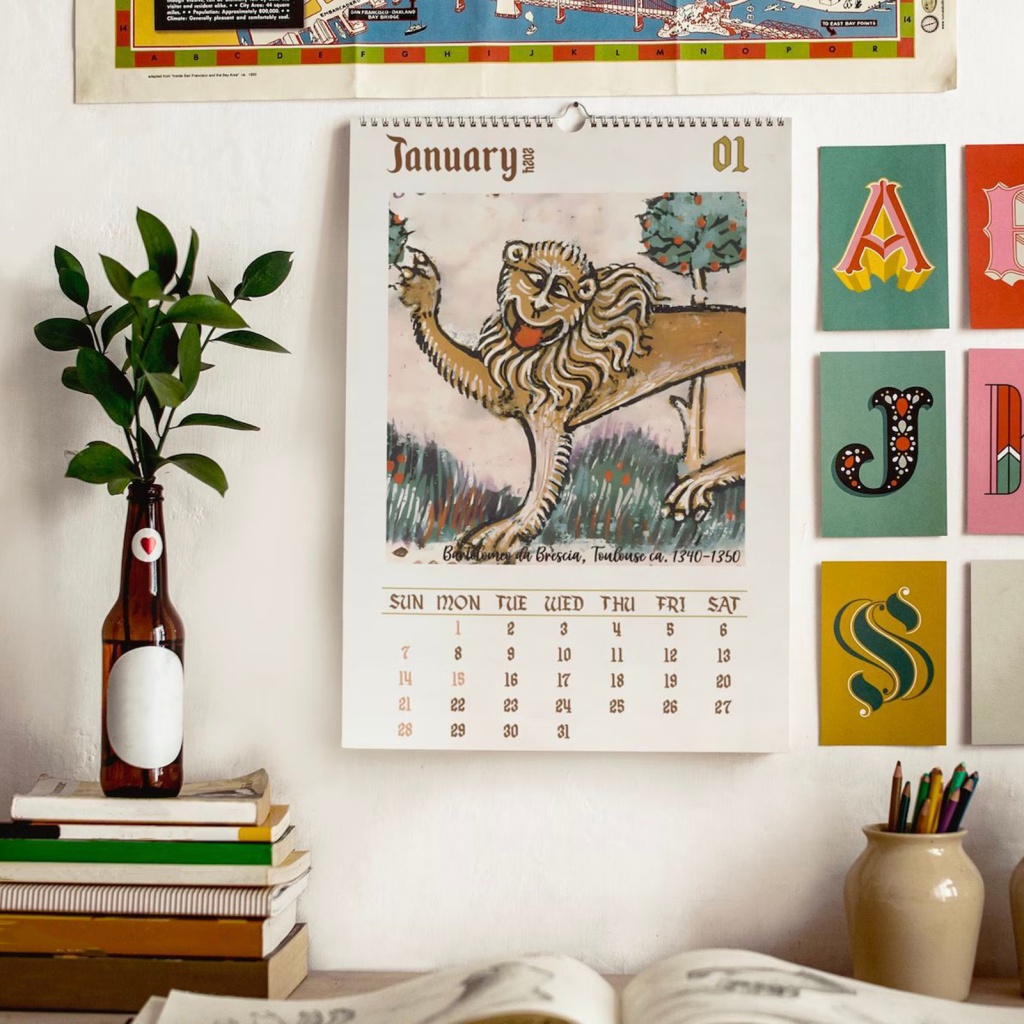 Bestus Lion 2024 Calendar Quirky Lion Calendar 2024 Funny Lion Wall