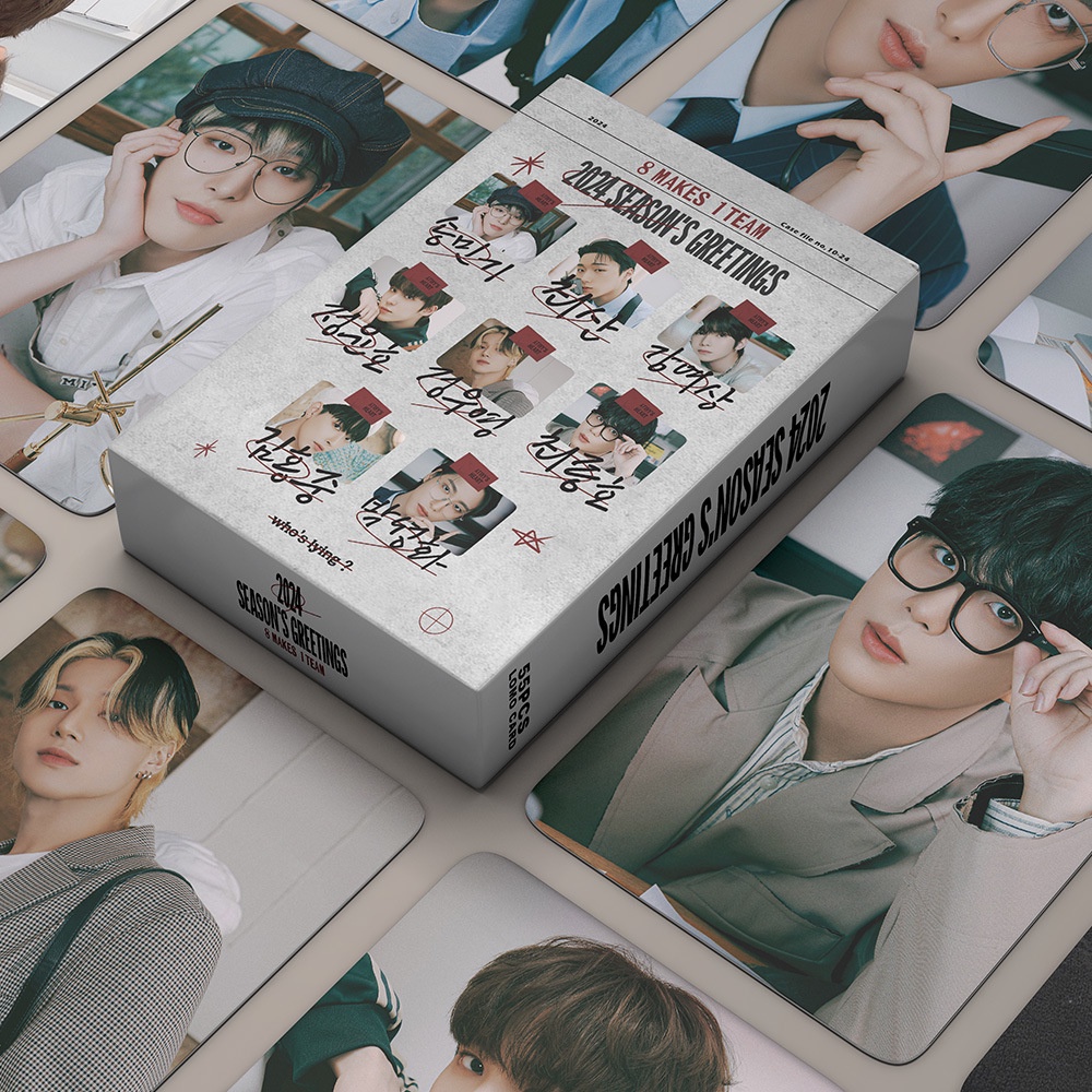 KPOP 55pcs/box ATEEZ Photocards ATEEZ 2024 SEASON'S GREETINGS Album KPOP LOMO Card Collection