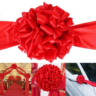 🎉 Wedding Car Decoration Flower Handle Car Flower Ball Hand Pull Flower  Bow Pull Flower Hand-Pulled Flower Ribbon