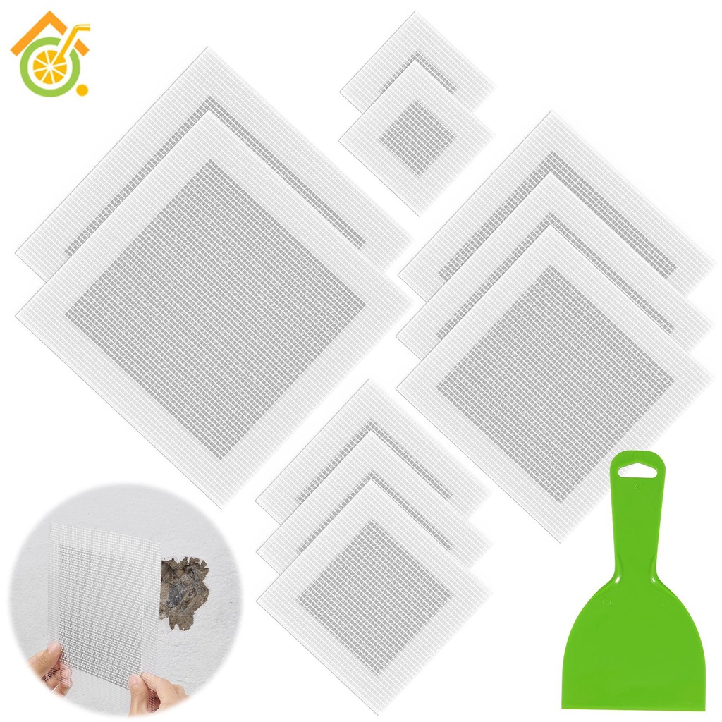 11Pcs Drywall Repair Kit 2/4/6/8inch Fiberglass Mesh Crack Patch Self