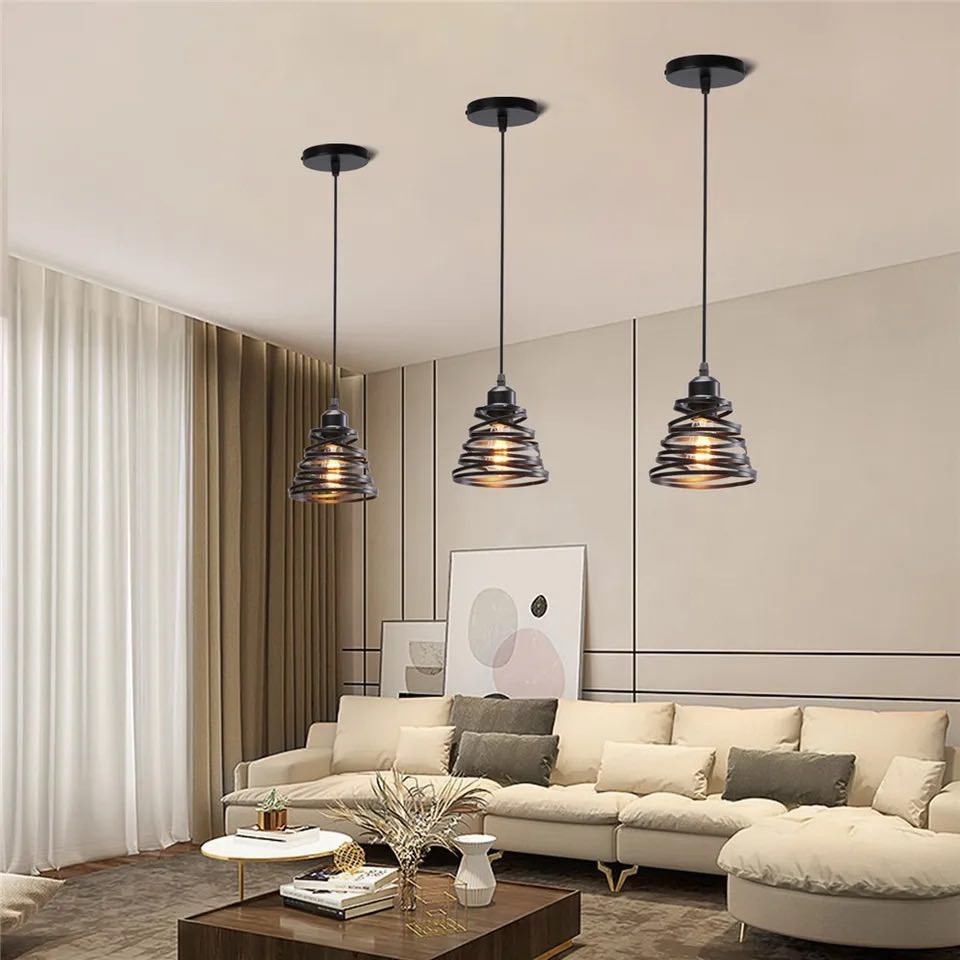 Modern Black Pendant Lights Dining Lamps Lampu Gantung Siling Ceiling ...
