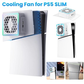 Upgraded Adjustable RGB Cooling Fan for PS5 Slim Disc/Digital Console  Cooler Fan