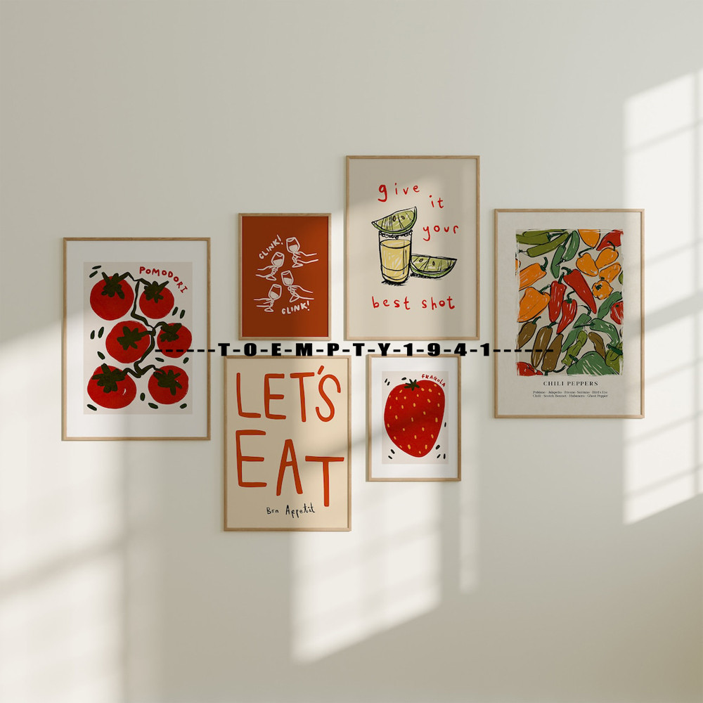 Kitchen Prints Wall Canvas Poster Home Decor Dining Room Restaurant ...