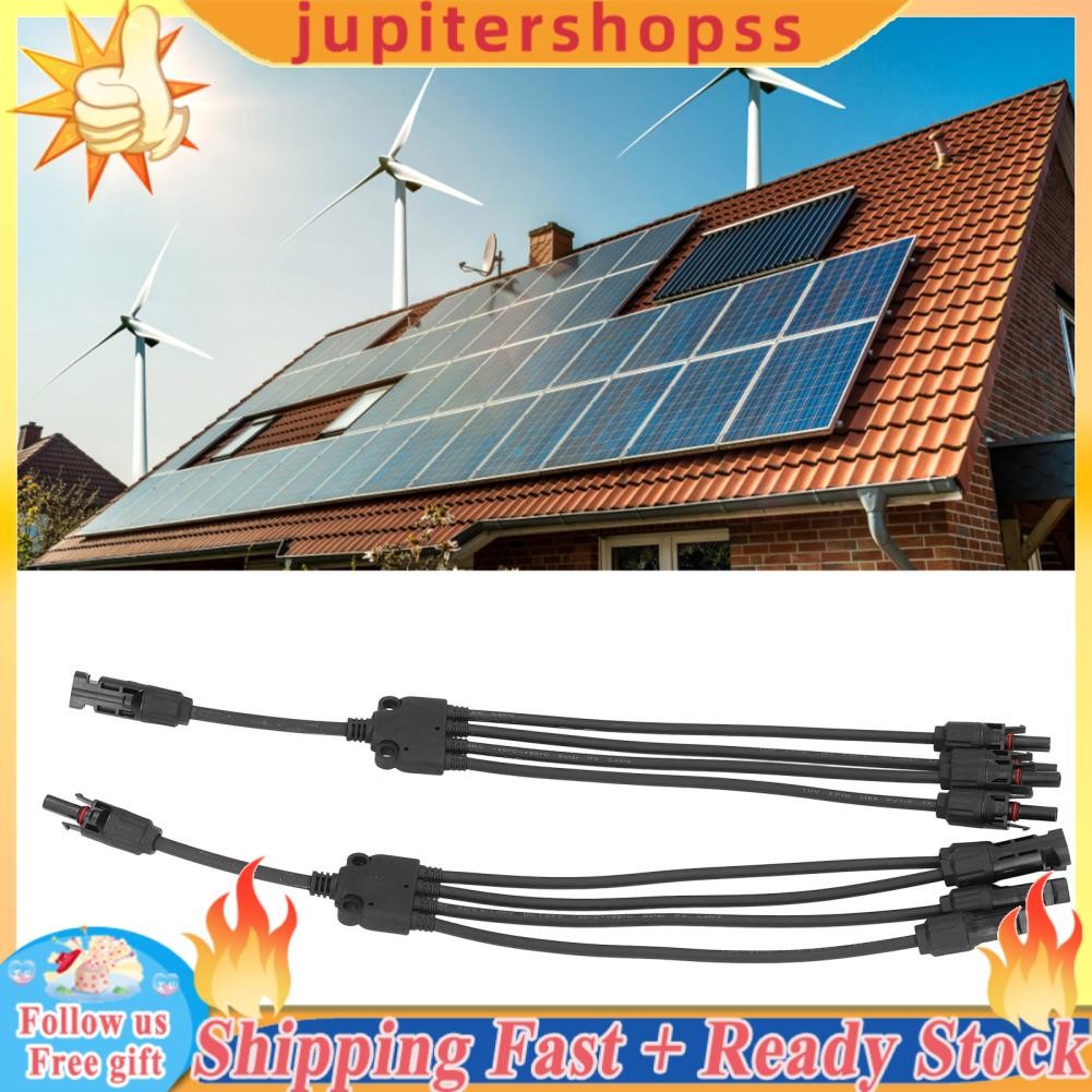 Jupitershopss Solar Connector Y Branch 1 to 4 Cable Adapter Waterproof ...