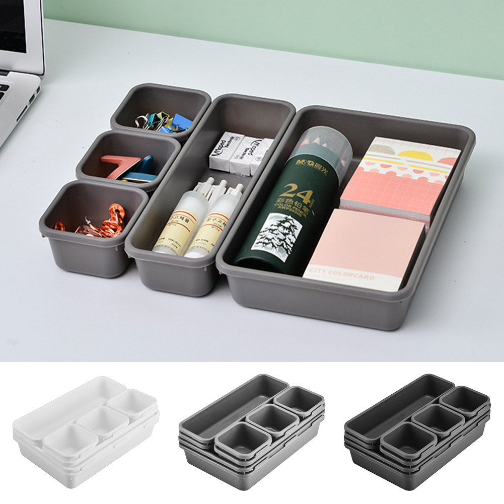 8Pcs/Set Drawer Storage Box Home Office Organizer Box Multi Compartment ...