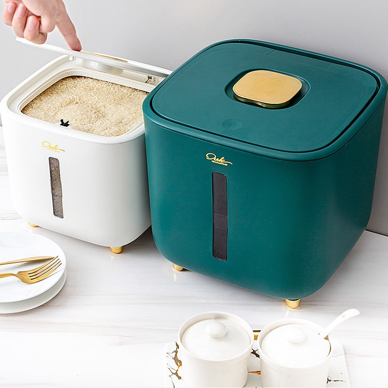 Kitchen Rice Storage Box Rice Dispenser Large Capacit Sealed Cereal ...