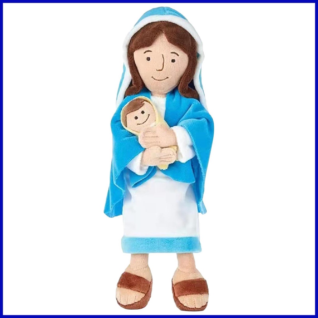 Stuffed Baby Jesus Doll Virgin Mother Mary Holding Baby Jesus Plush Toy