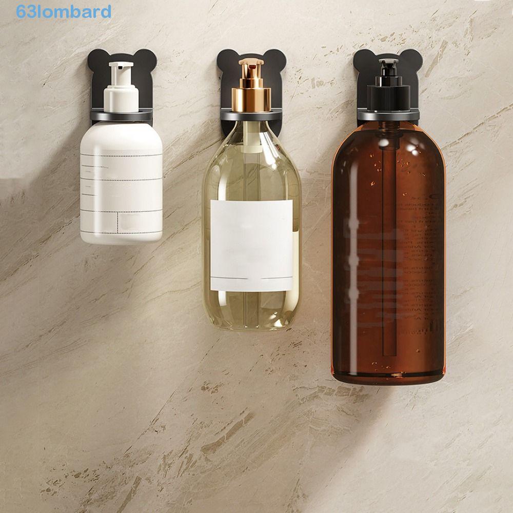 LOMBARD Shower Gel Bottle Rack, Wall Mounted Nonrust Shampoo Bottle