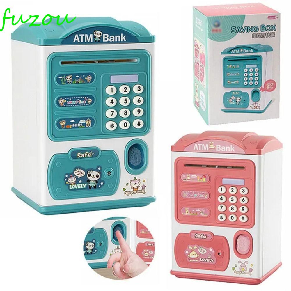 FUZOU Children Money Boxes, Fingerprint Money Box Electronic Bank Safe