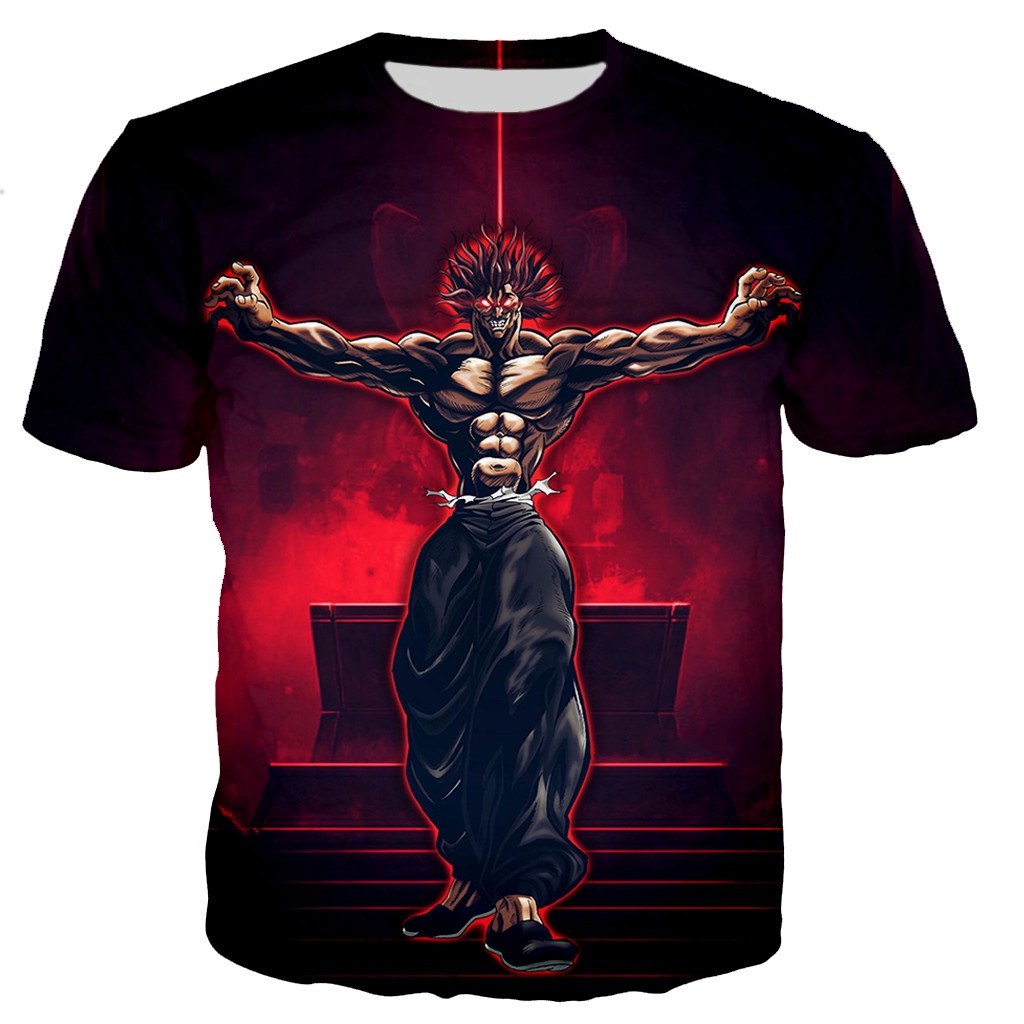 Baki The Grappler T Shirts Yujiro Hanma Anime 3d Print Men Women