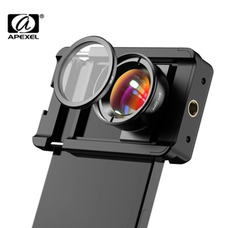 APEXEL HD 200XMagnification Microscope Lens with CPL Filter LED Light For  Phones