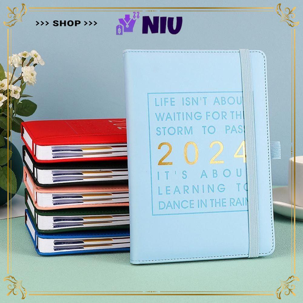 NIU 2024 Planner Notebook, A5 Time Management Monthly&Weekly Diary Book