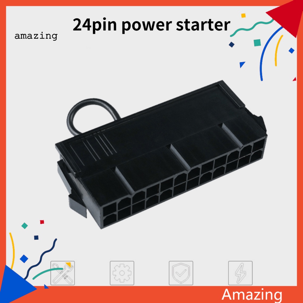[AM] Power Supply Starter Safe PSU 24Pin Power Supply Jumper Tester Adapter Bridge Tool for PC