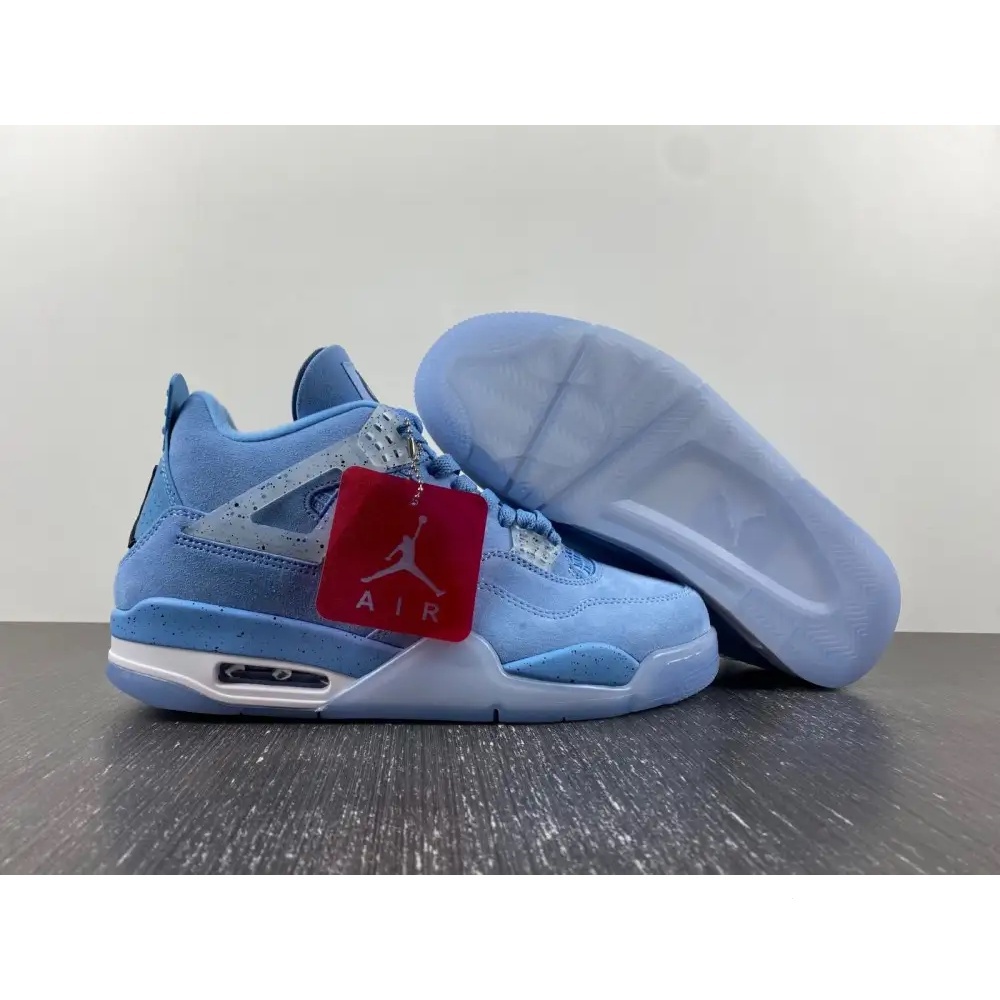 2024 New Air Jordan 4 UNC Tar Heels PE Basketball Shoe Shopee Malaysia