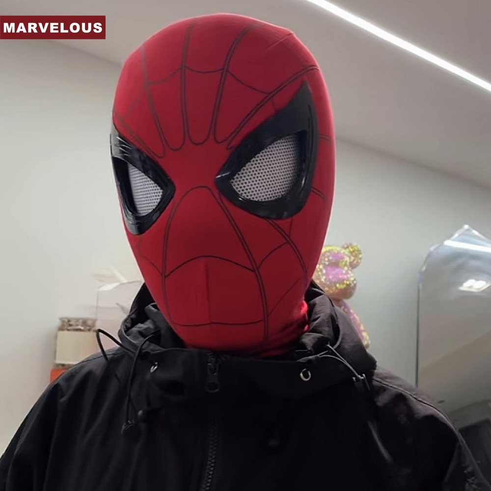 Cool Spider Man Headpiece Blinking High Quality Hero Expedition Adult ...