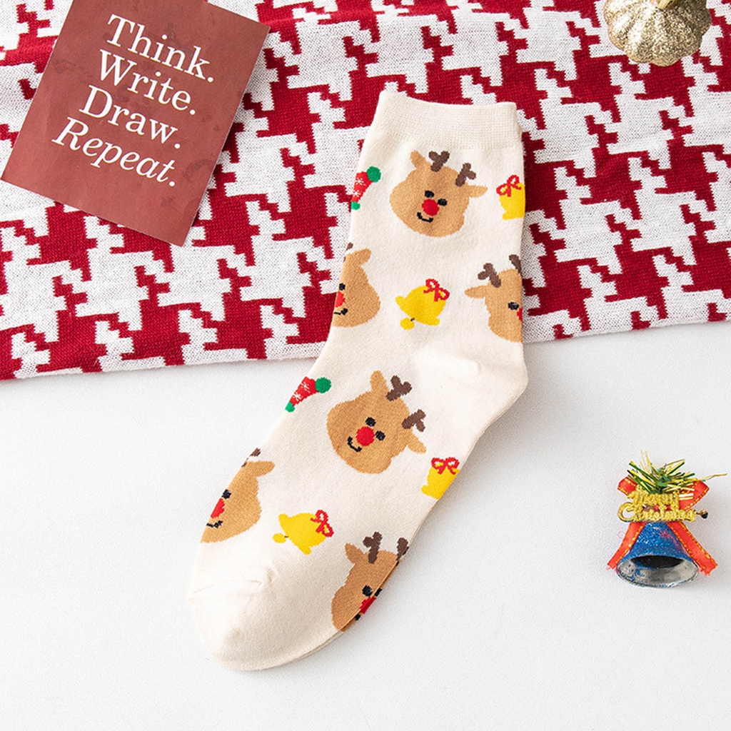 Christmas Warm Socks Colorful Warm Winter Cozy Soft Cartoon Socks