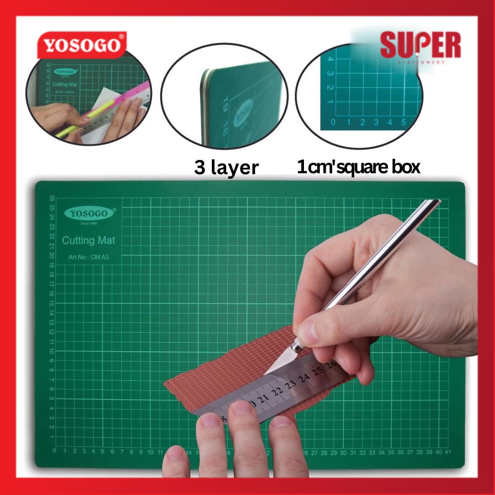 [super stationery] Yosogo A3 Cutting Mat /Hippo A4 Cutting Mat Craft ...