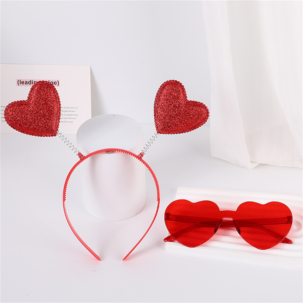 Heart Headband & Heart Shaped Glasses For Valentine's Day Headwear ...
